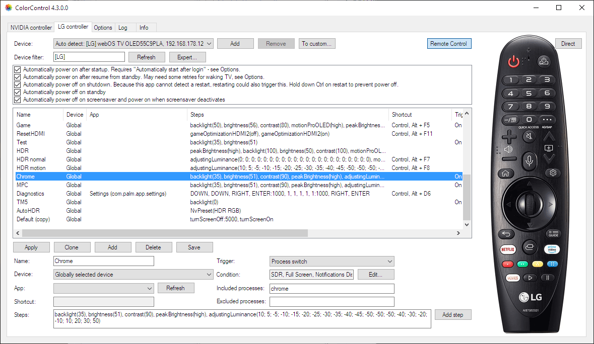 Color Control Services Điều khiển tivi LG/Samsung bằng máy tính với ColorControl - WORKLEAST