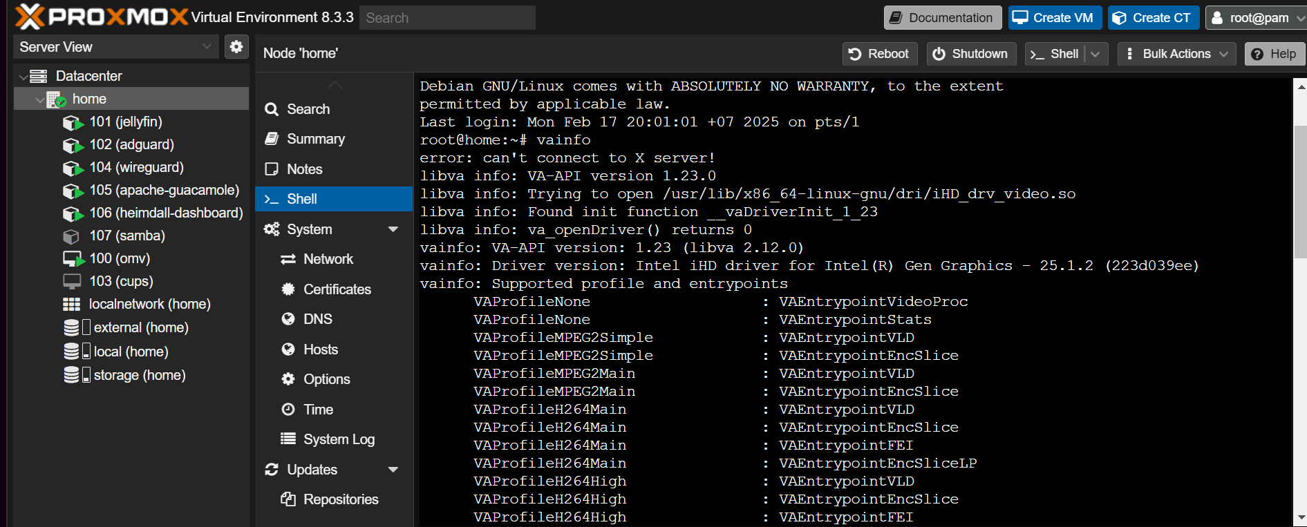 Sử dụng Hardware Acceleration cho Intel N150 trên Proxmox - WORKLEAST